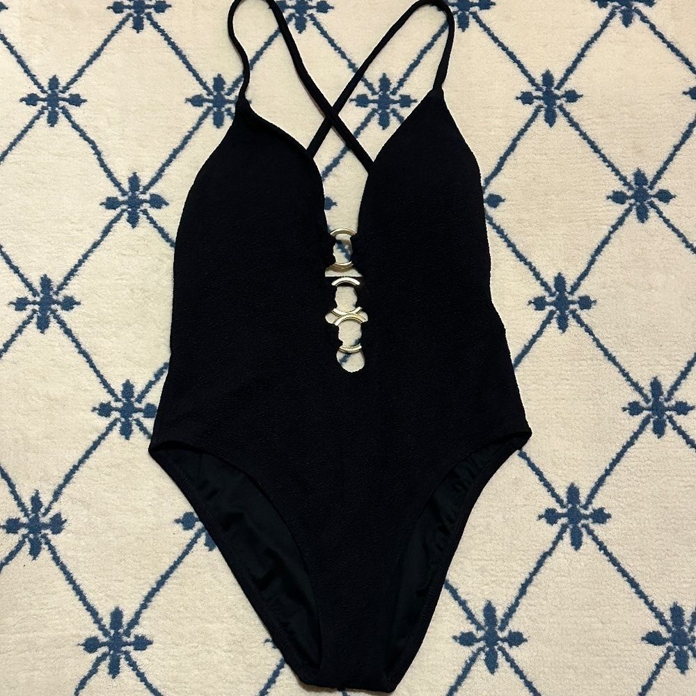 Shade & Shore High Leg One Piece Swimsuit